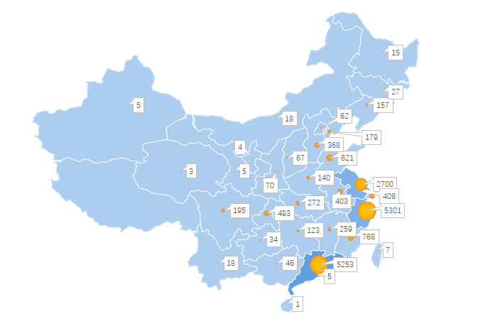 压铸厂数量分布图 压铸厂数量分布图